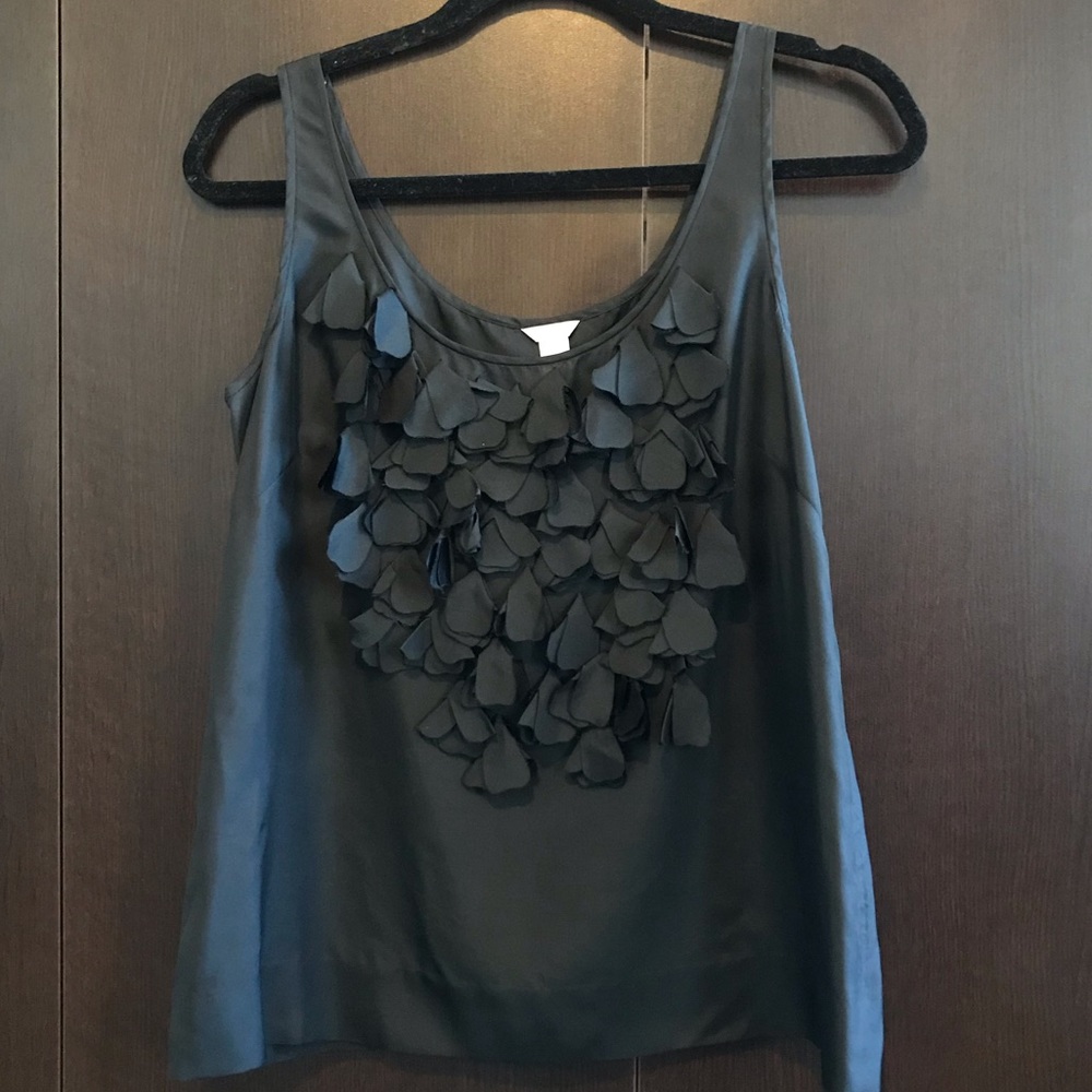 J.Crew silk petal front top